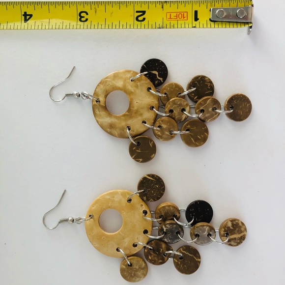 Coconut Chandelier Earrings - New and have never been worn - gift packaged - Picture 4 of 5